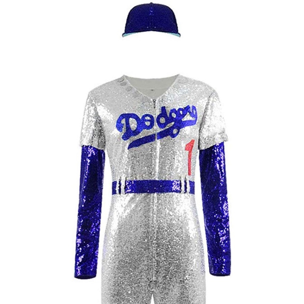 Rocketman Elton John Dodgers Costume - Womens Lg